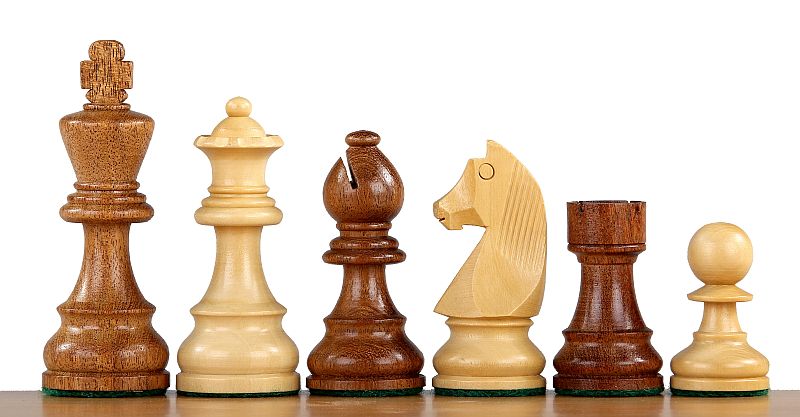 Wooden Chess Pieces No: 5, KH 89 mm, German Staunton Acacia